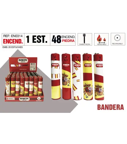 Encendedor Round España Estuche 48 Und