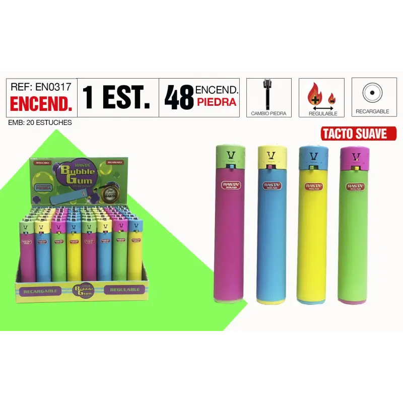 Encendedor Round Bubble. Estuche 48 Und