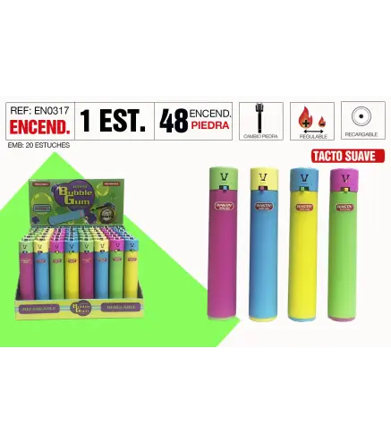 Encendedor Round Bubble. Estuche 48 Und