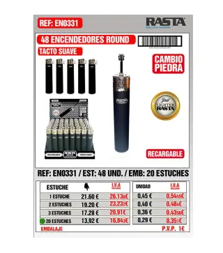 Encend Round Black Silver Est 48 Emb 20