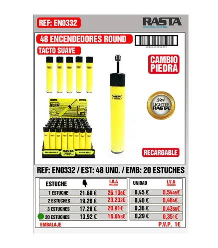 Encend.Round.Amarillo Est 48 Emb 20Est