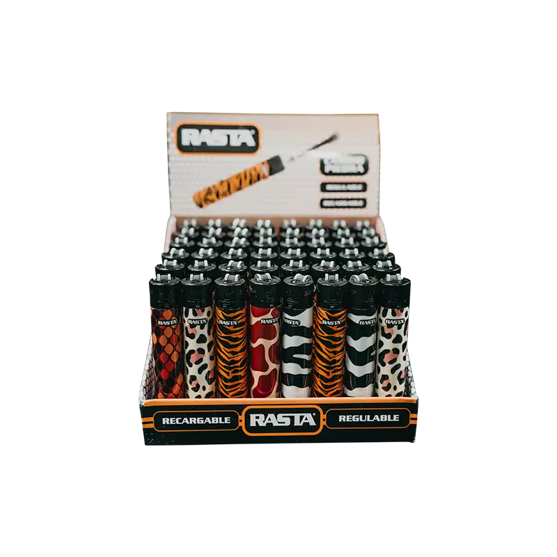 Encendedores Redondos Animal Print - 48 Uds