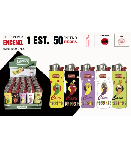 Encendedor Piedra Rasta Mini Chilli