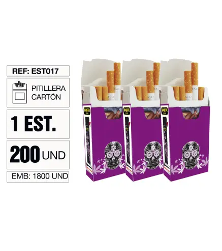 Pitillera Cartón Calavera