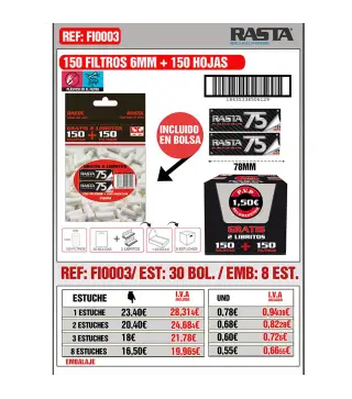 Filt-150 6Mm+2Lib-Negros 30Bol Emb 8Est