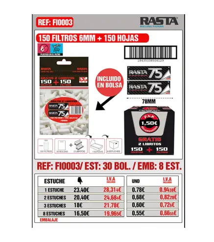 Filt-150 6Mm+2Lib-Negros 30Bol Emb 8Est