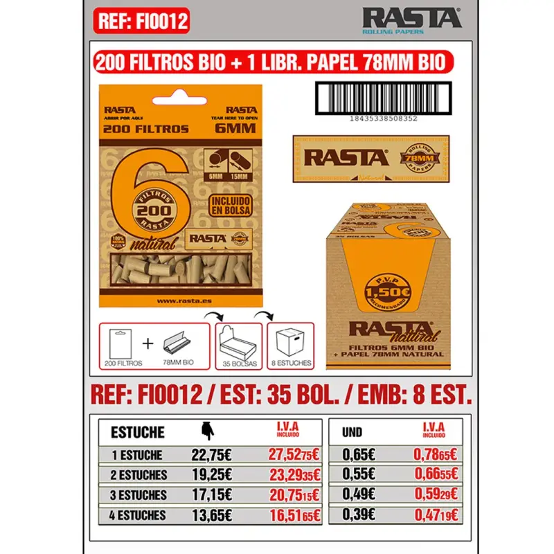 Filt- Bio 6Mm-200+Lib 35Bol Emb 8Est