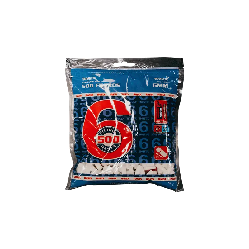 Filtros Tabaco De 6Mm + Encendedor - 500 Unidades