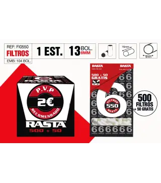 Filtros 6Mm 500 + 50 Filtros Gratis
