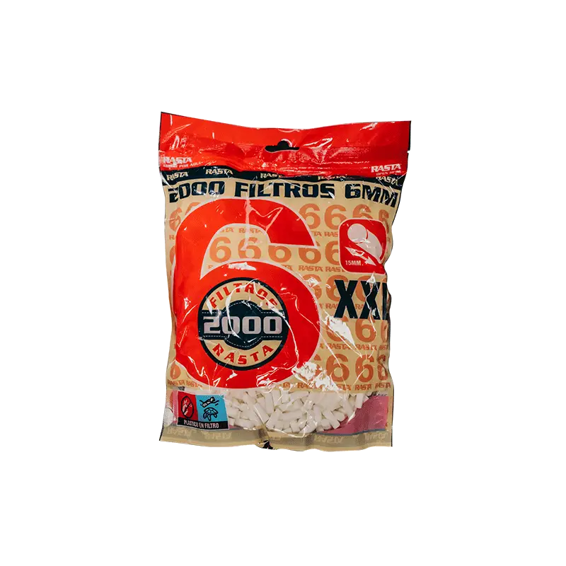 Filtros Tabaco 6Mm Xxl - 2000 Unidades