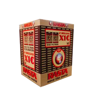 2X1€ Expositor Filtros Tabaco Natural 6Mm - 240 Unidades