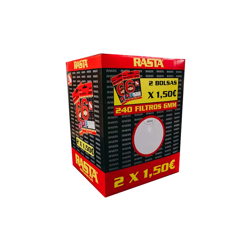 2X1,5€ Expositor Filtros Tabaco 6Mm - 240 Unidades