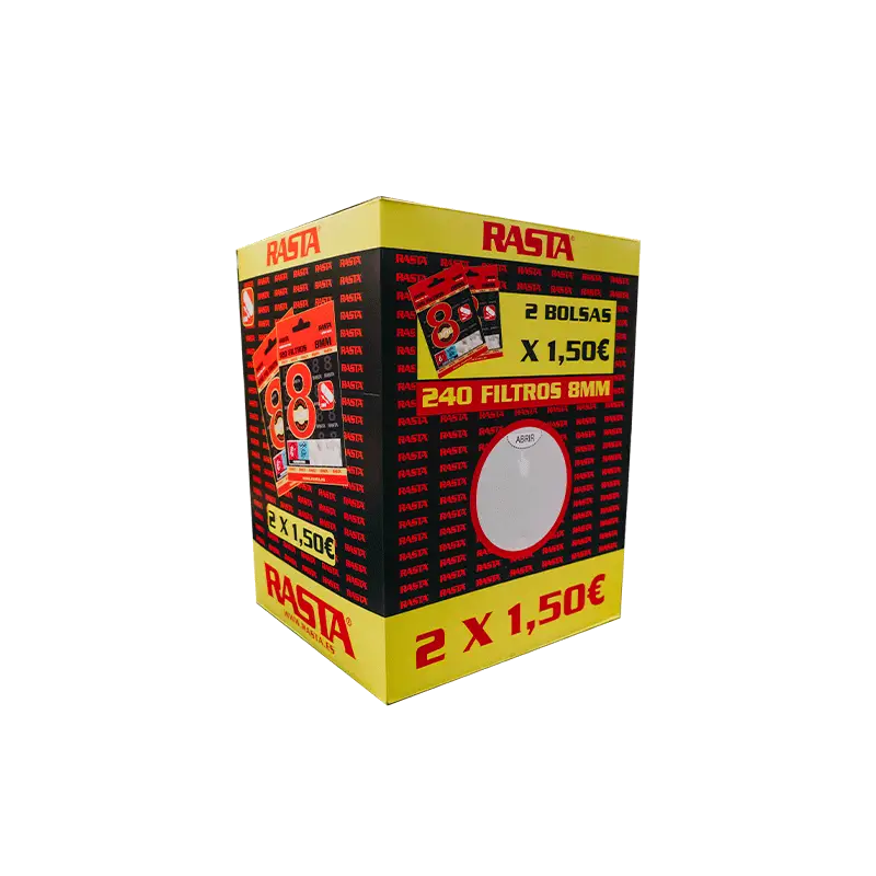 2X1,5€ Expositor Filtros Tabaco 8Mm - 240 Unidades