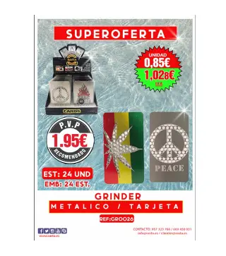 Grind-Rallador Card Est 24Und Emb 24Est