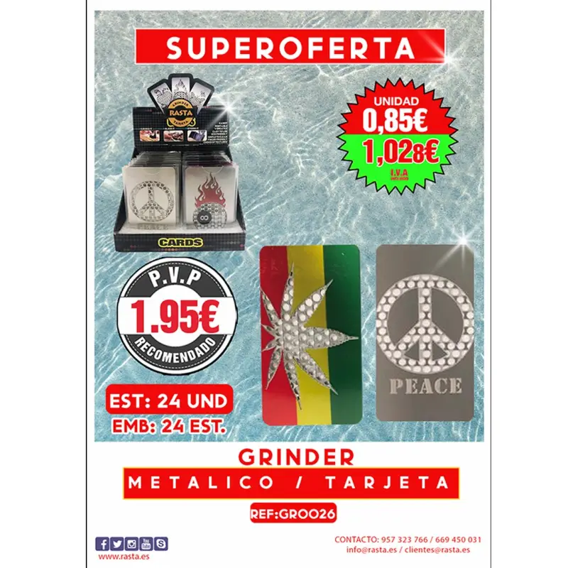 Grind-Rallador Card Est 24Und Emb 24Est