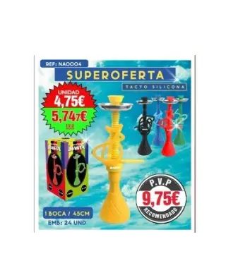 Narguila 45Cm Silicona 5Col Emb 24Und