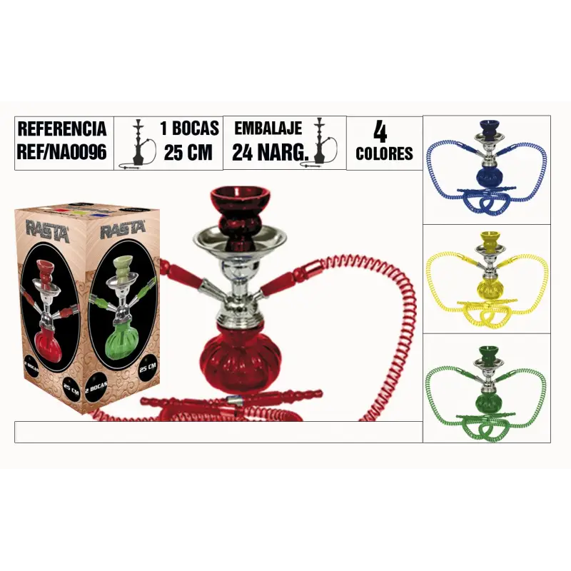 Narguila Basica Mini 25Cm 2 Bocas