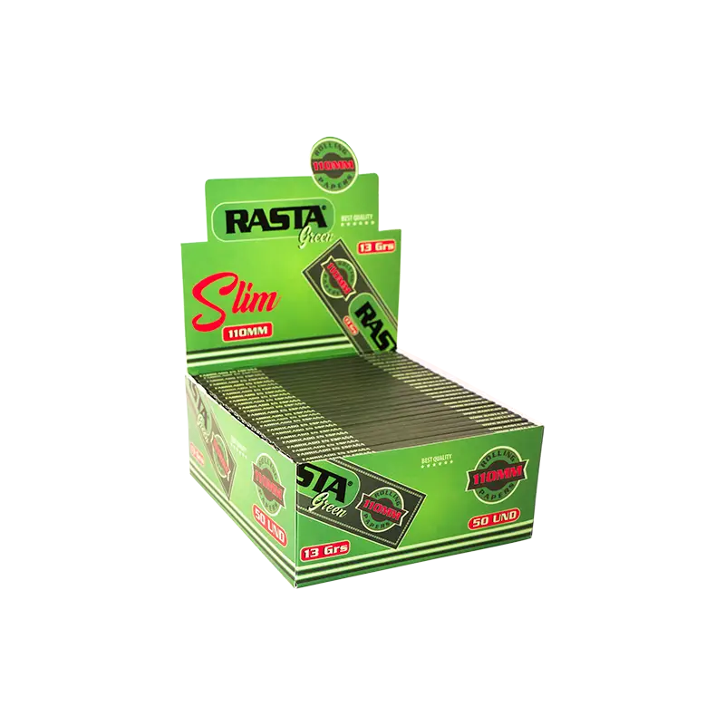Papel De Liar Verde Slim 110Mm