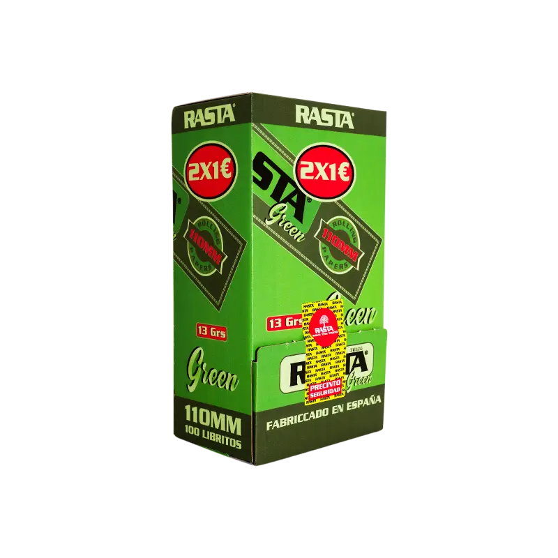 2X1€ Papel De Liar Verde 110Mm Slim