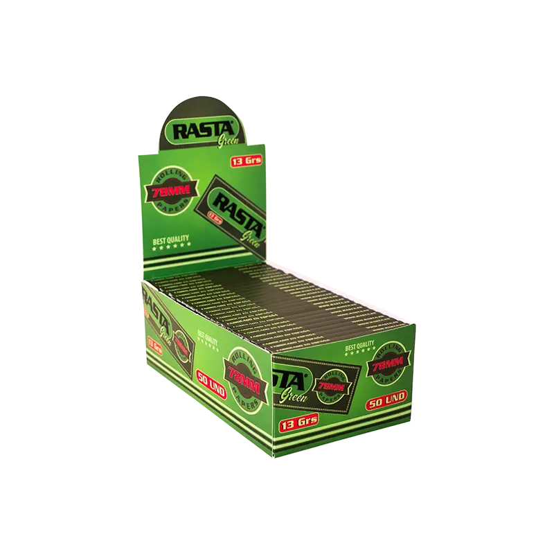 Papel De Liar Verde 78Mm - 50