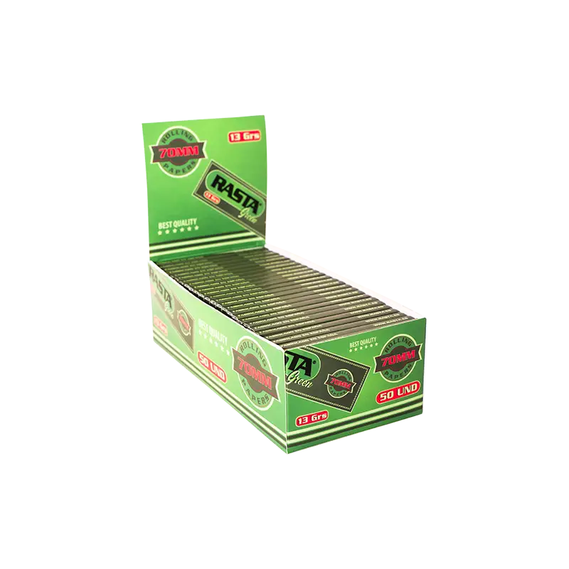 Papel De Liar Verde 70Mm