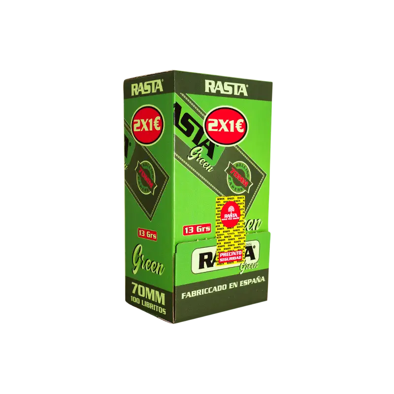 Papel 100 Lib. 2X1€ 70Mm Verde 13 Grs. Est: 100 Und Emb: 9 Est,