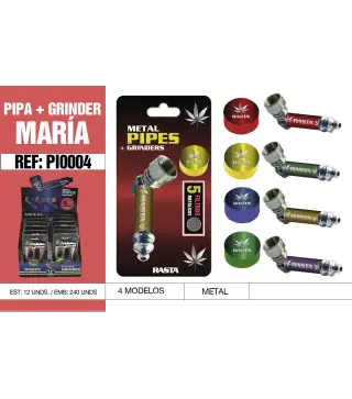 Pipa + Grinder Rasta María
