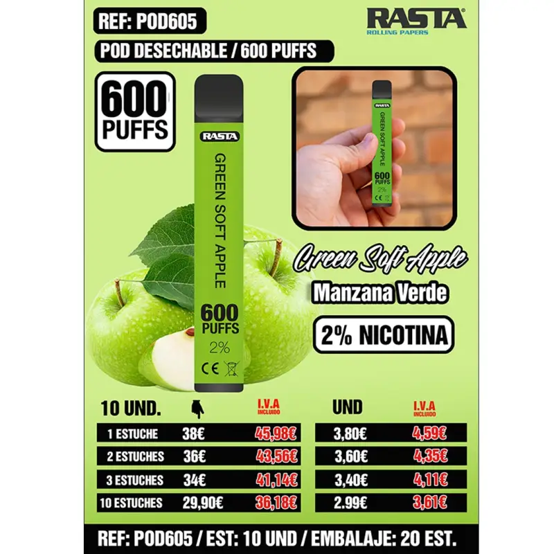 Pod 600 2%Nict-Manzana Est 10 Emb 20Est