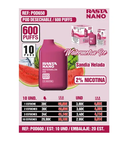 Pod Nano 2% 600 - Sandia Est 10 Emb 20