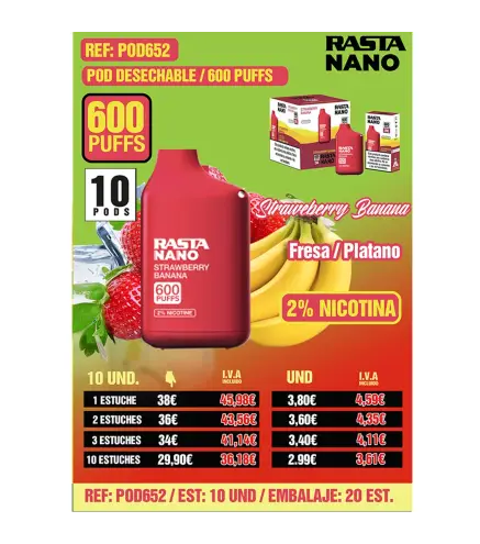Podnano 2%600-Fresa-Banana Est 10 Emb 20