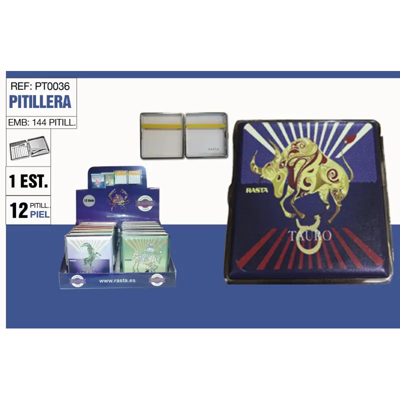 Pitillera Piel Pintada Zodiaco