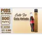 Pod Desechable 800 Puffs 0% Nicotina Cola Ice (Cola Helada)