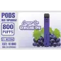 Pod Desechable 800 Puffs 0% Nicotina Grape Ice ( Granizada De Uva)