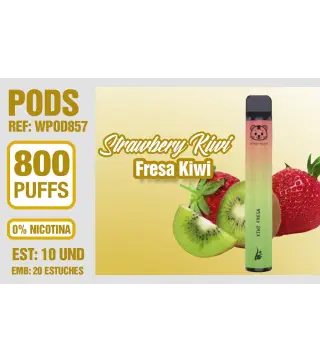 Pod Desechable 800 Puffs 0% Nicotina Strawberry Kiwi (Fresa-Kiwi)