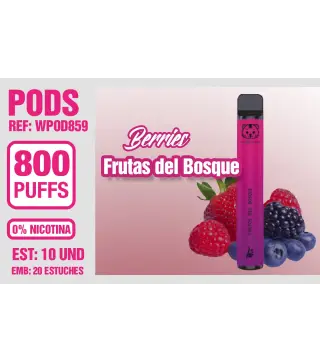 Pod Desechable 800 Puffs 0% Nicotina
