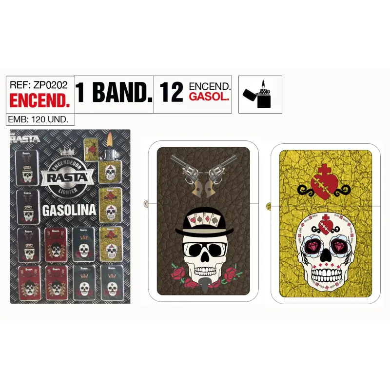 Encendedor Gasolina Skull