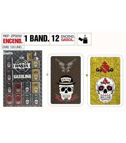 Encendedor Gasolina Skull