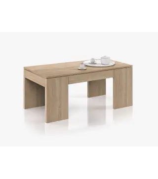 FLOW Mesa centro elevable Roble Canadian