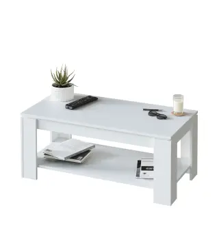 FLOW Mesa centro elevable Blanco Artik