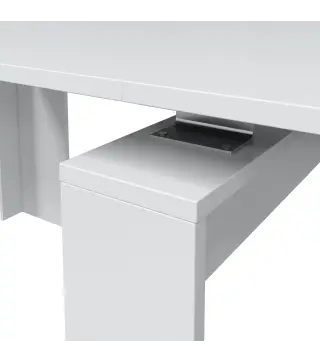 FUNZIONALE CONSOLA comedor 90x50-237 EXTENSIBLE Blanco Brillo