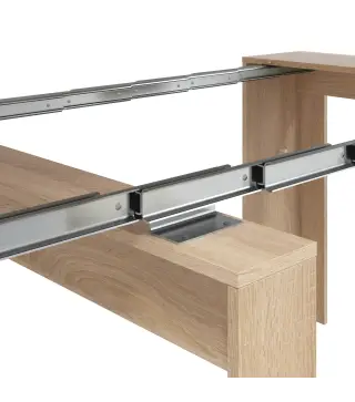 FUNZIONALE CONSOLA comedor 90x50-237 EXTENSIBLE Roble Canadian