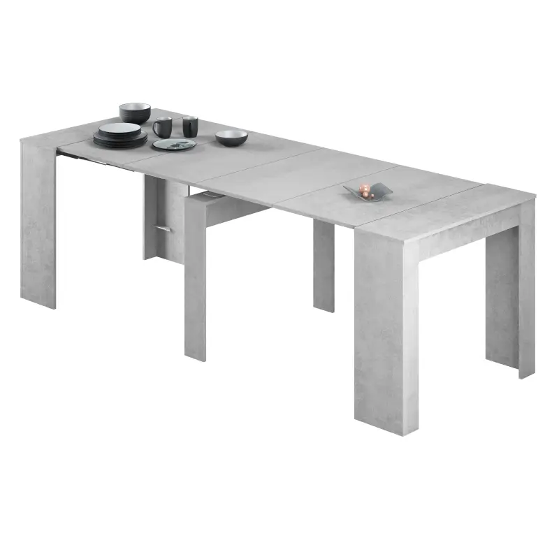 FUNZIONALE CONSOLA comedor 90x50-237 EXTENSIBLE Cemento