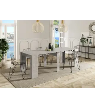 FUNZIONALE CONSOLA comedor 90x50-237 EXTENSIBLE Cemento
