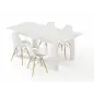 PRACTICO Mesa de comedor 90x140-190 EXTENSIBLE Blanco Artik