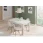 PRACTICO Mesa de comedor 90x140-190 EXTENSIBLE Blanco Artik