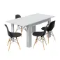 PRACTICO Mesa de comedor 90x140-190 EXTENSIBLE Blanco Brillo
