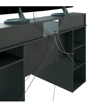 GAMER Mesa ordenador GAMER Gris Antracita