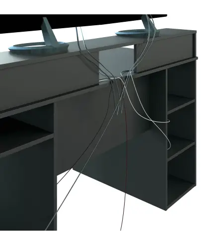 GAMER Mesa ordenador GAMER Gris Antracita