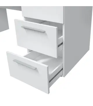 THEON Mesa despacho 3 cajones Blanco Artik