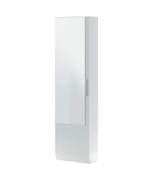 GUSTO Zapatero 1puerta + espejo (6 alturas-12varillas) Blanco Artik